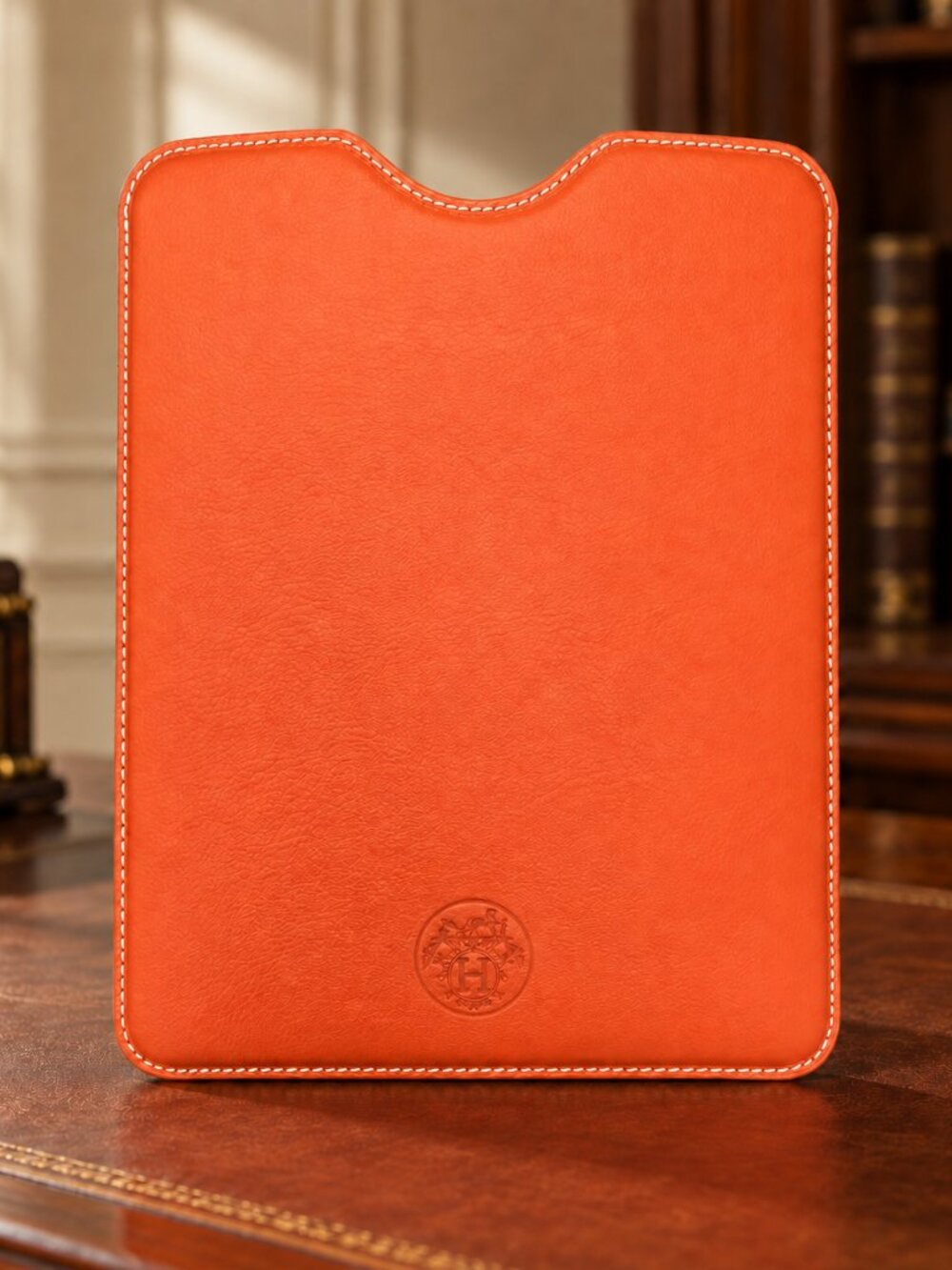 Hermes Swift Leather Ipad Cover Skin Case Peach New Made in France